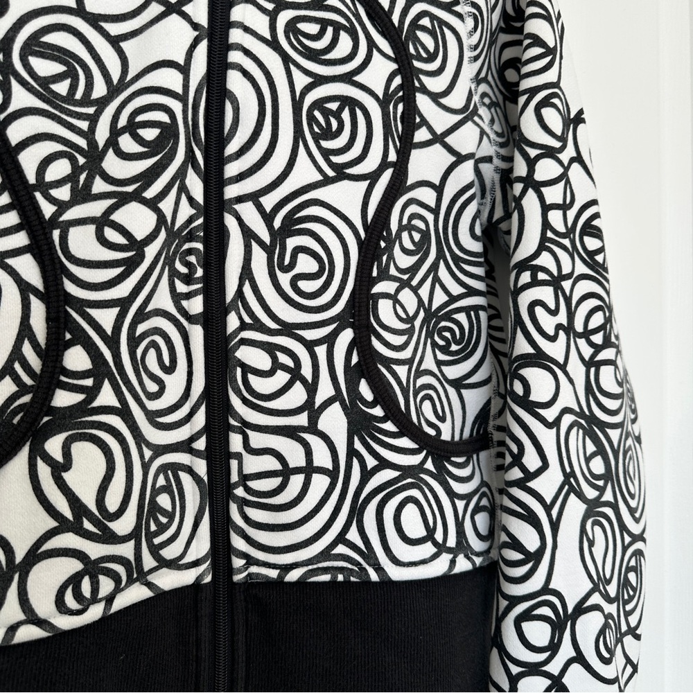 RARE Lululemon Scuba Hoodie Full-zip Swirl Print Inkwell - Picture 5 of 11